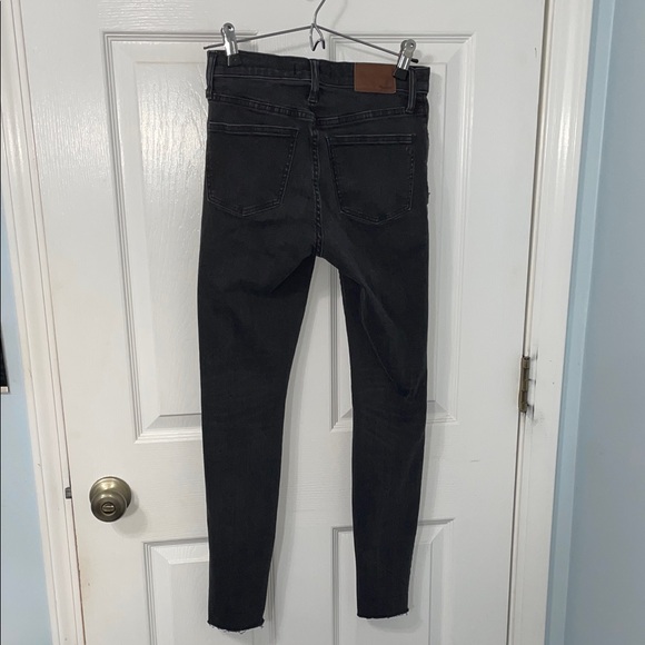 Madewell Black High Rise Distressed Skinny Jeans - Picture 3 of 5